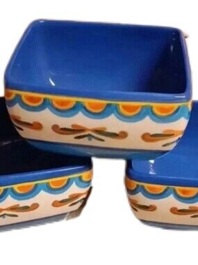 3 Hand painted dishes for decoration or to serve food